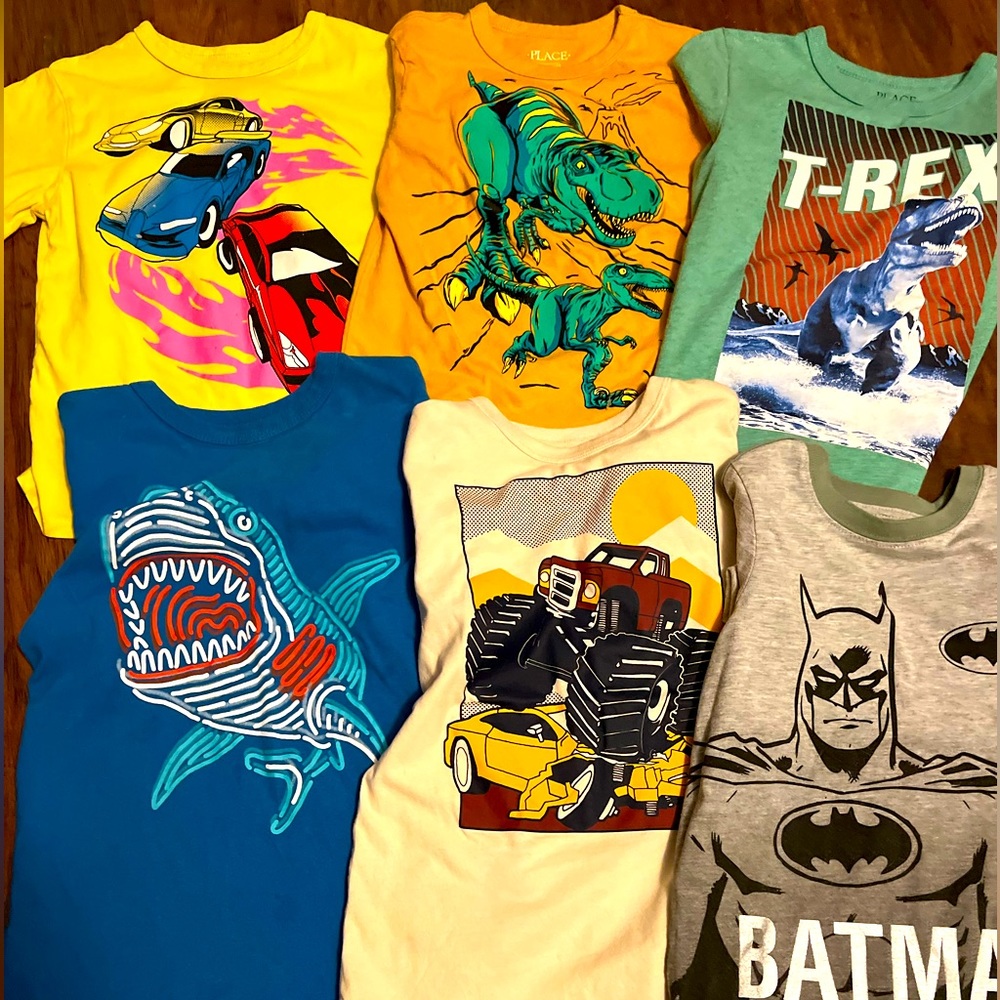 6 Children Place graphic tees, small/ 5-6, good condition, some never been worn